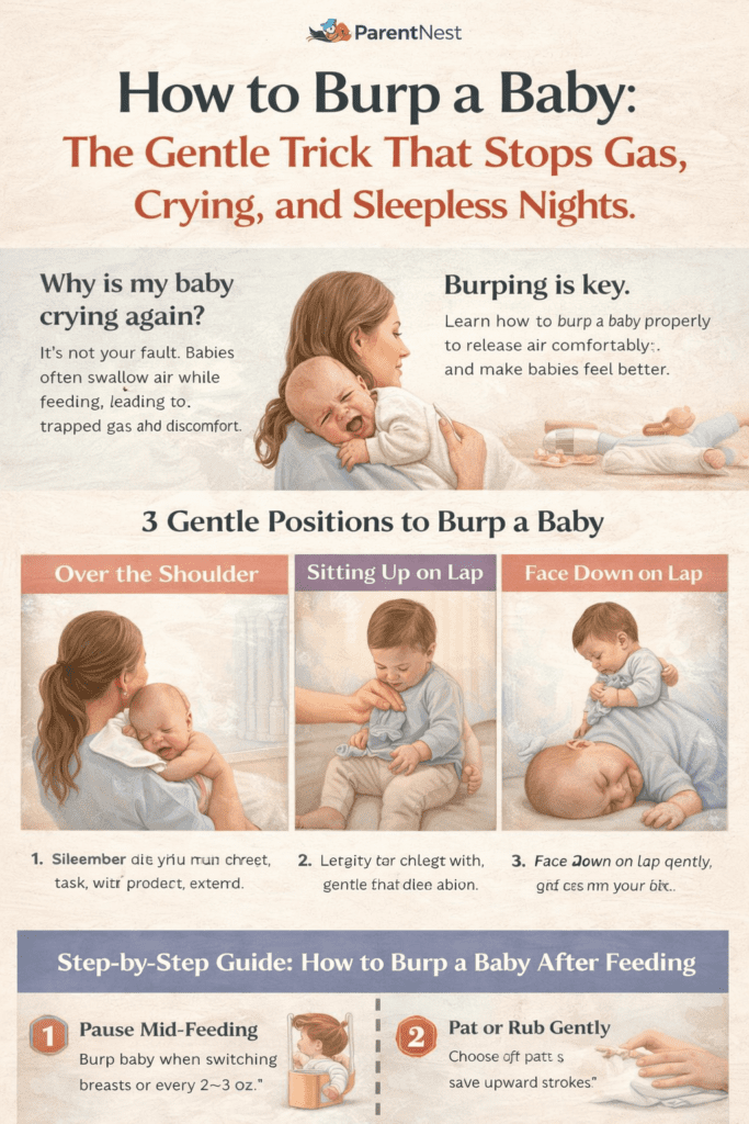 how to burp a baby over the shoulder method