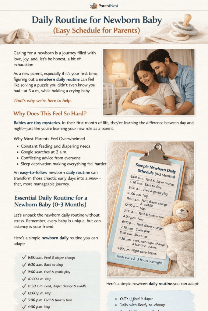 newborn daily routine checklist