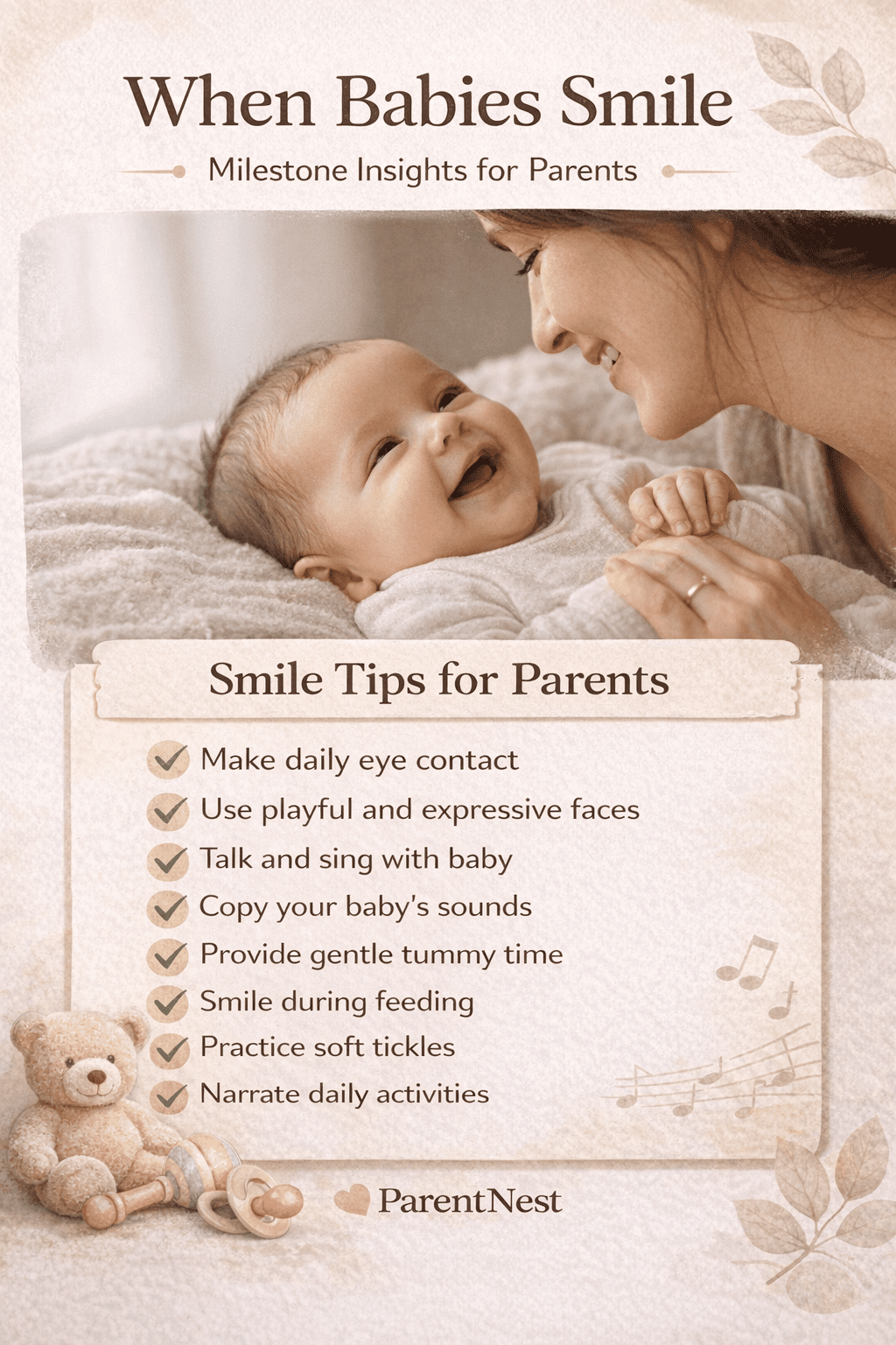 mother and infant interaction when babies smile