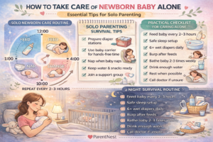 how to take care of newborn baby alone checklist