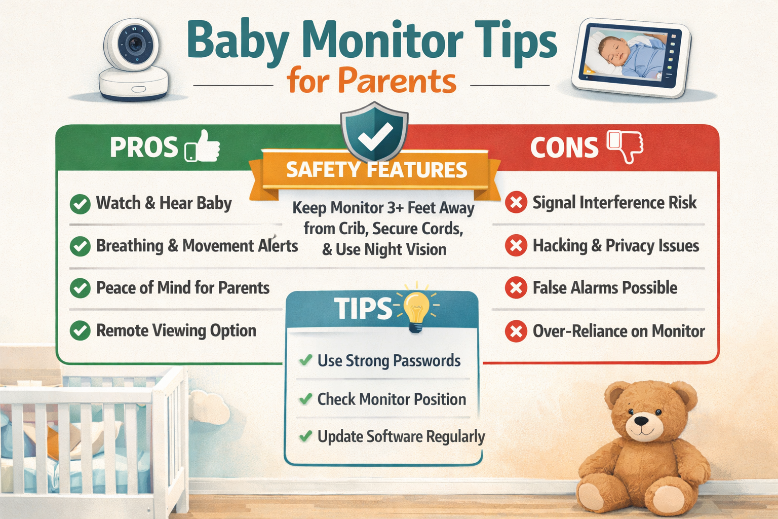 small advice for baby monitors for a baby travel setup