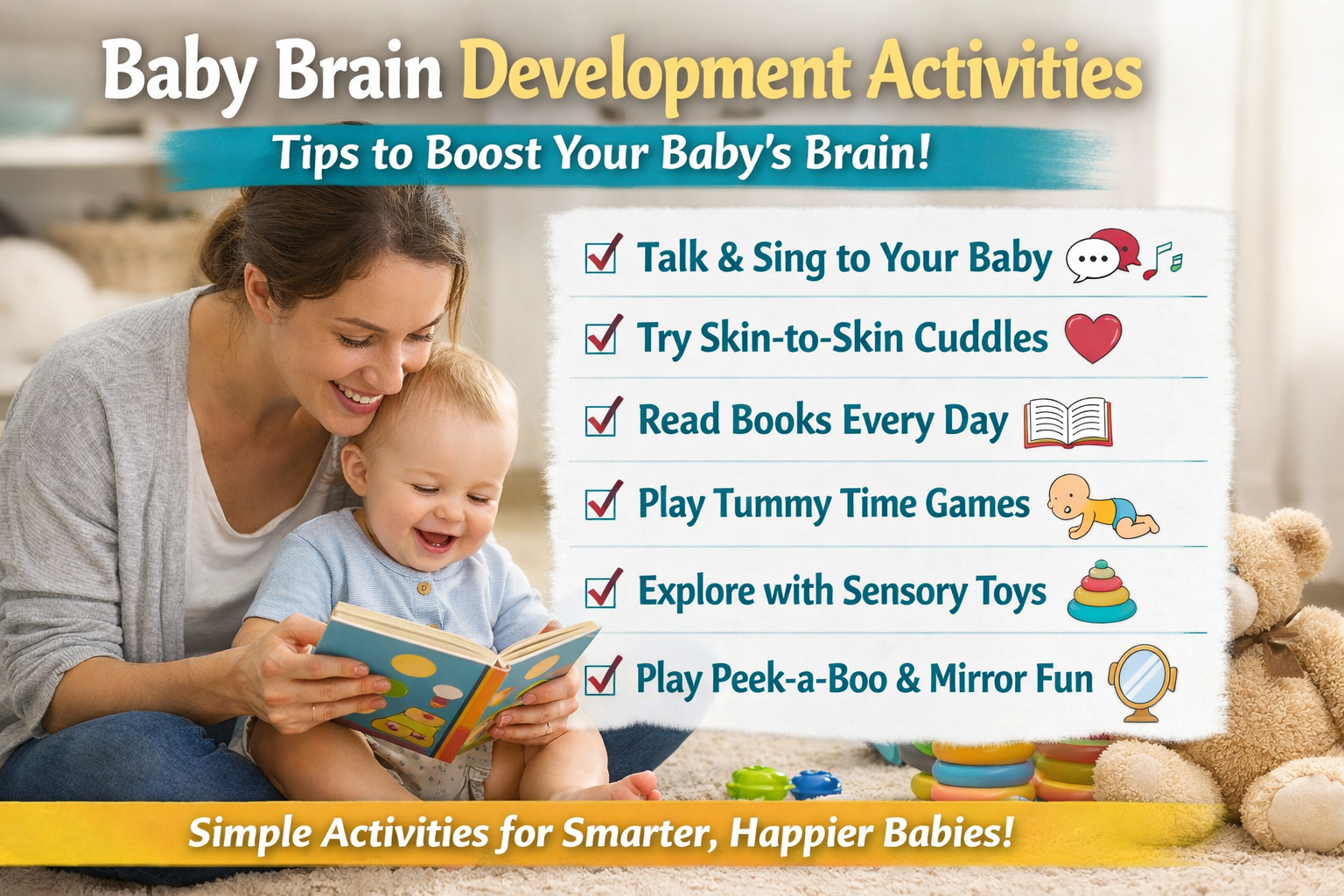 baby brain development activities mirror play