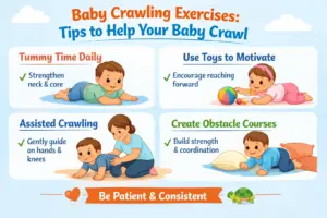 baby crawling exercises with toys motivation