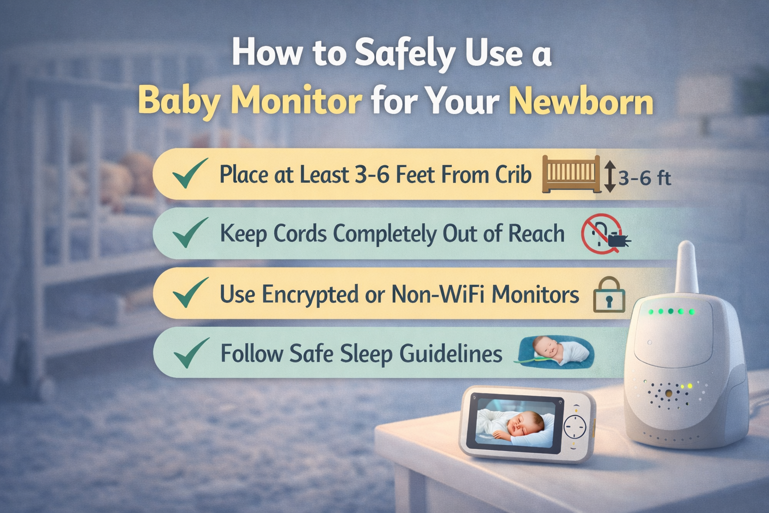 how baby monitor works for newborn sleep safety