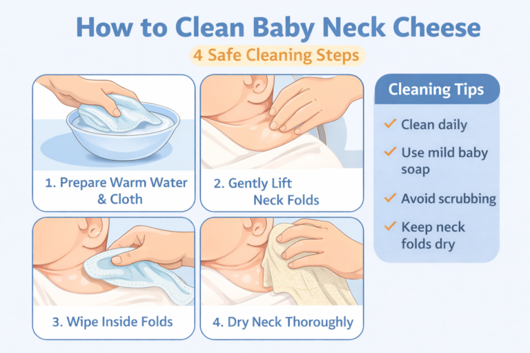 baby neck hygiene routine