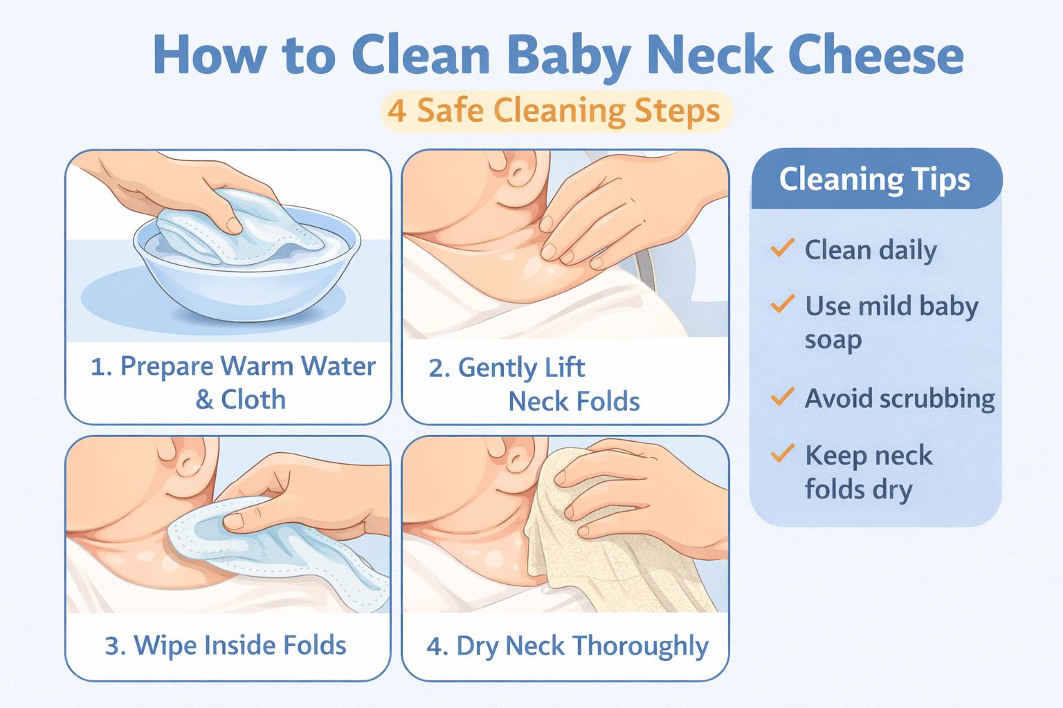baby neck hygiene routine