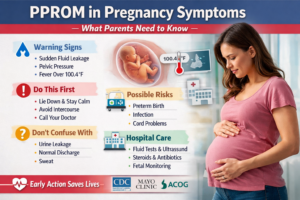 monitoring baby after pprom in pregnancy symptoms