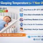 baby sleep environment safe sleeping temperature for 1 year old