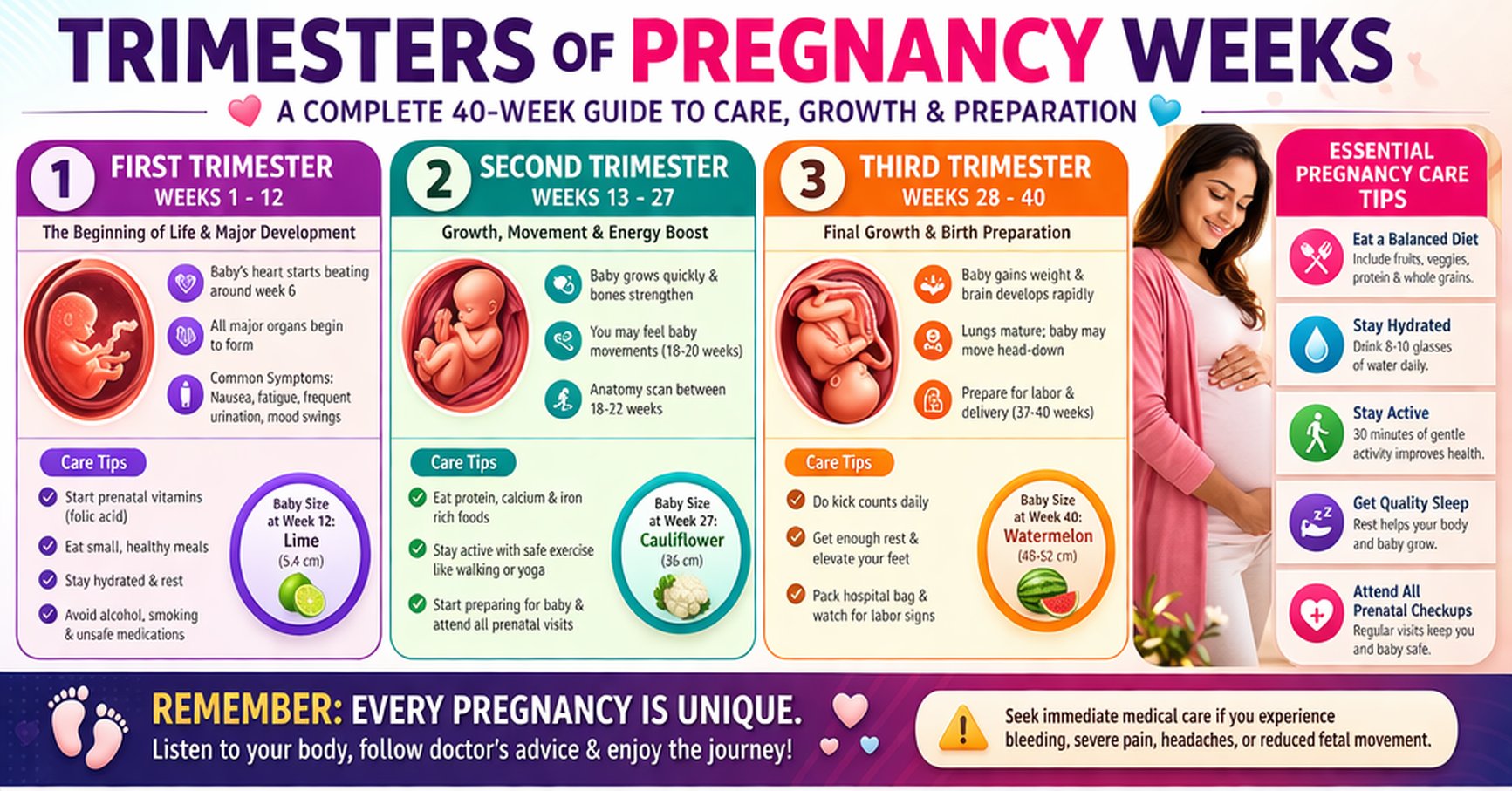 trimesters of pregnancy weeks prenatal visits guide