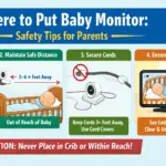 where to put baby monitor on wall without drilling