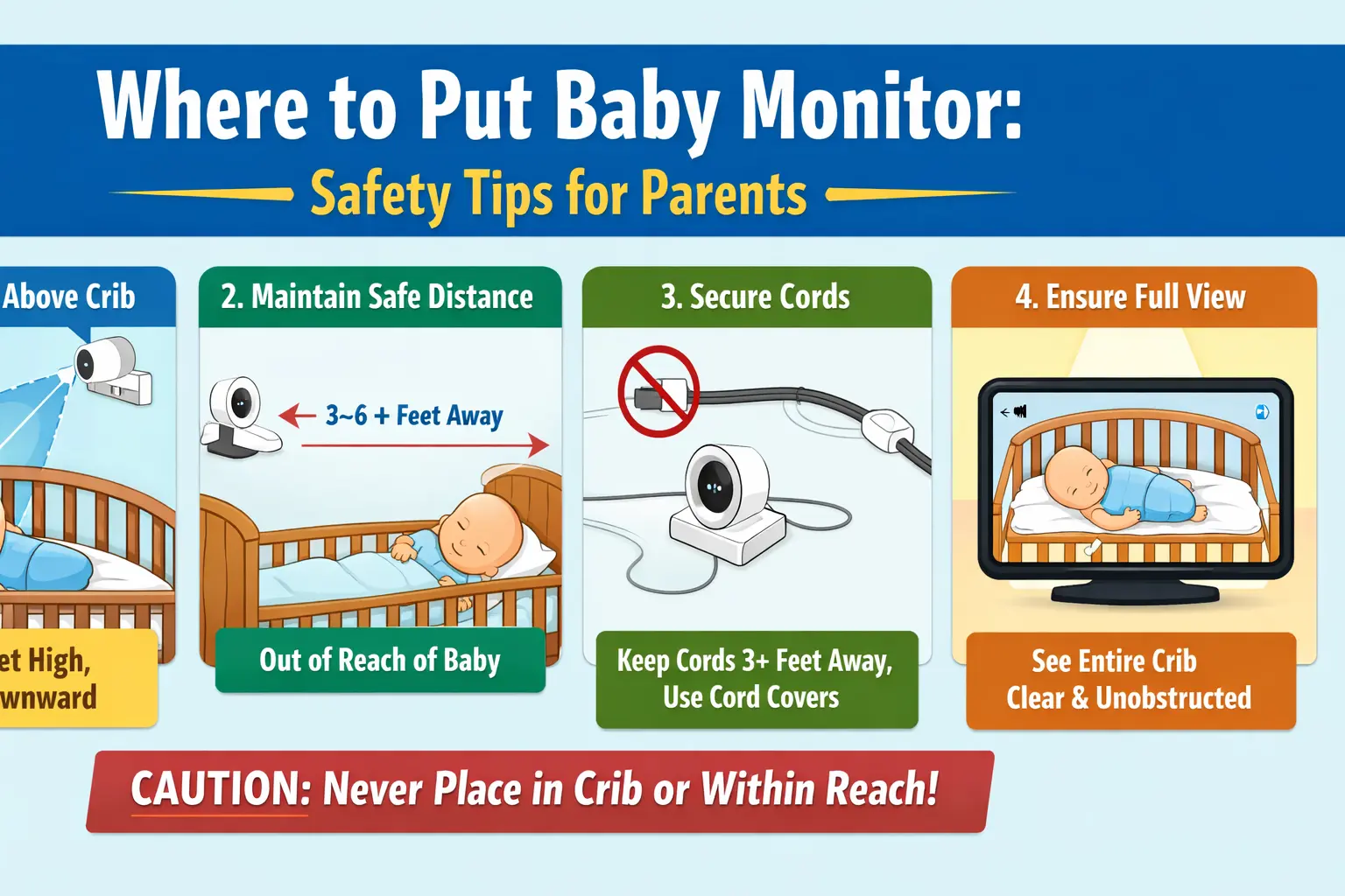 where to put baby monitor on wall without drilling
