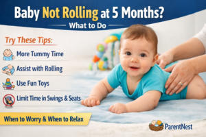 baby not rolling at 5 months what to do assisted rolling exercise