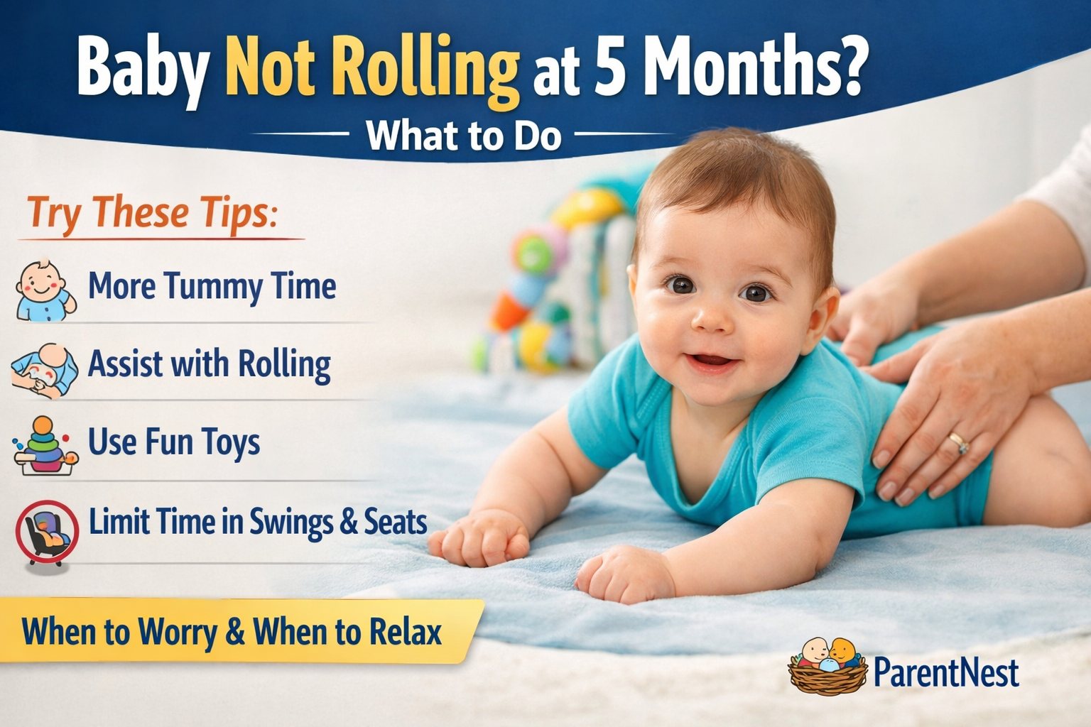 baby not rolling at 5 months what to do assisted rolling exercise