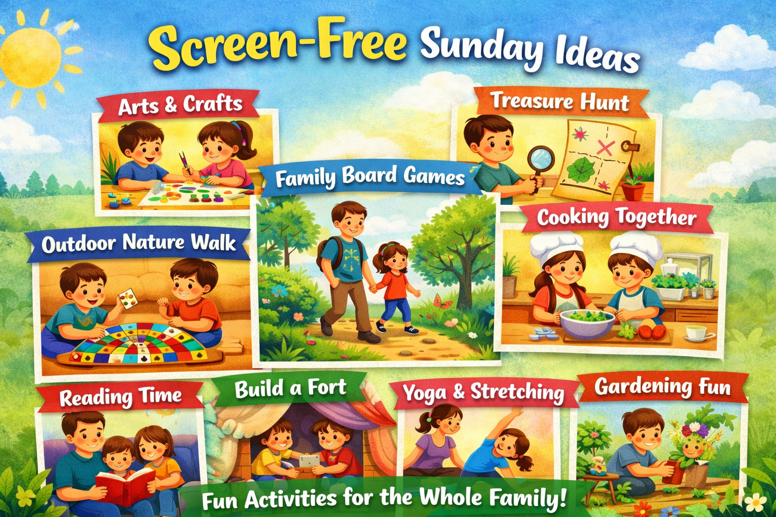 best non-screen activities for a lazy Sunday family games