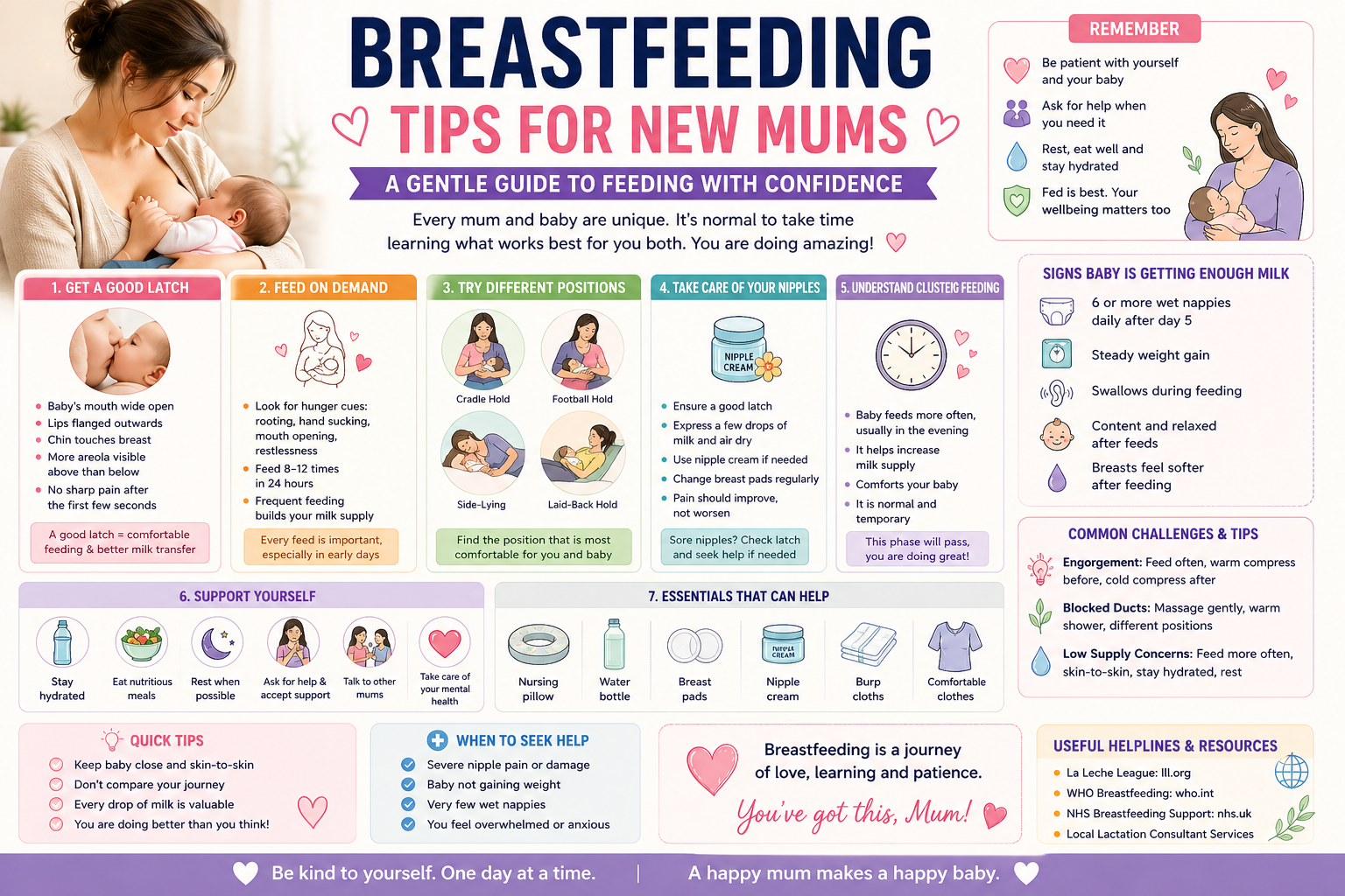 breastfeeding tips for new mums in the first week