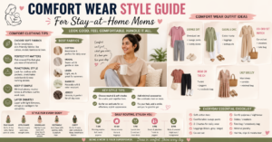 Comfortable stay-at-home mum outfit idea — cosy joggers and oversized knit jumper in neutral tones