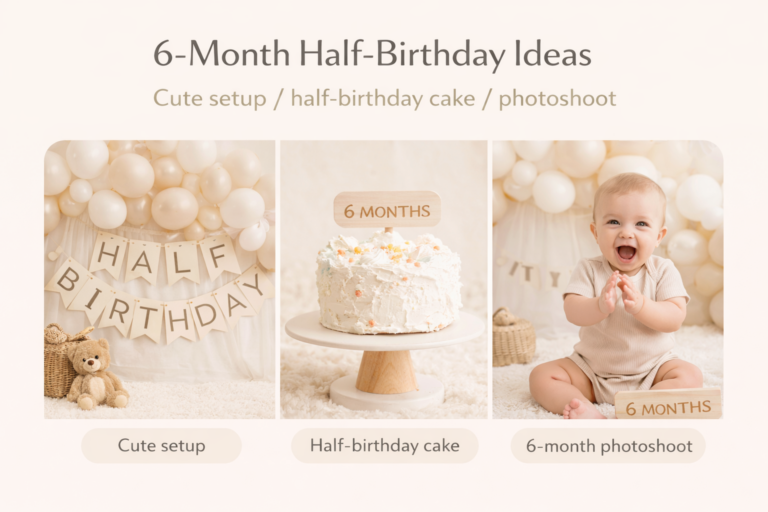 cute ways to celebrate a 6-month half-birthday baby milestone