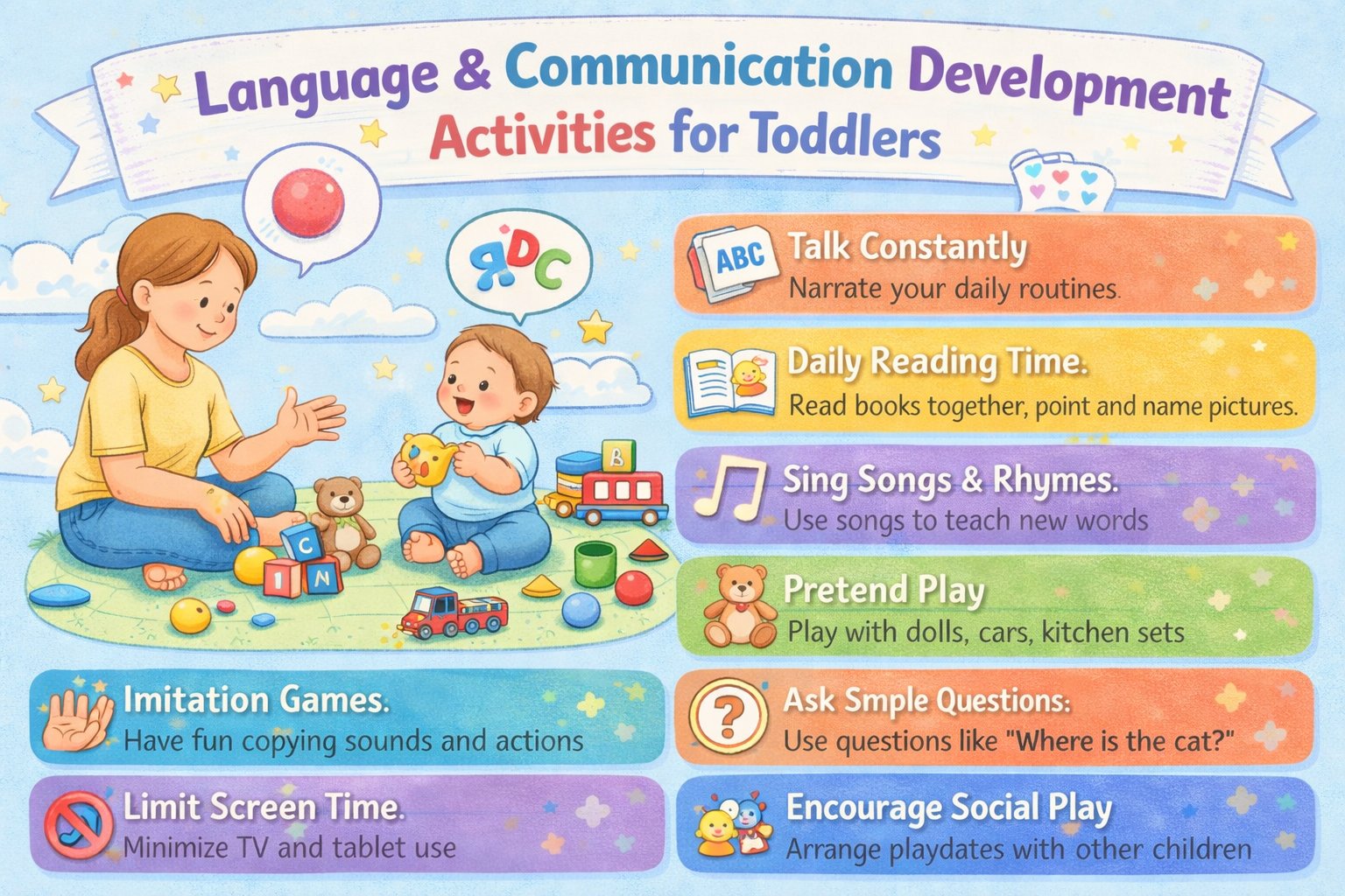 language and communication development activities for toddlers parent interaction