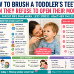 how to brush toddler teeth when they refuse parent at sink