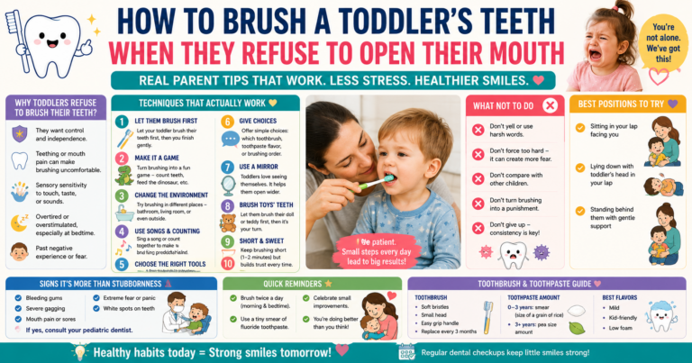 how to brush toddler teeth when they refuse parent at sink