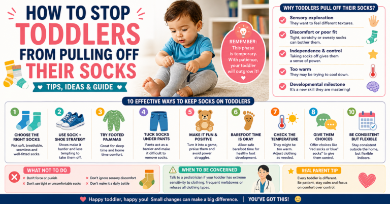 How to Stop Your Toddler Pulling Off Socks All Day