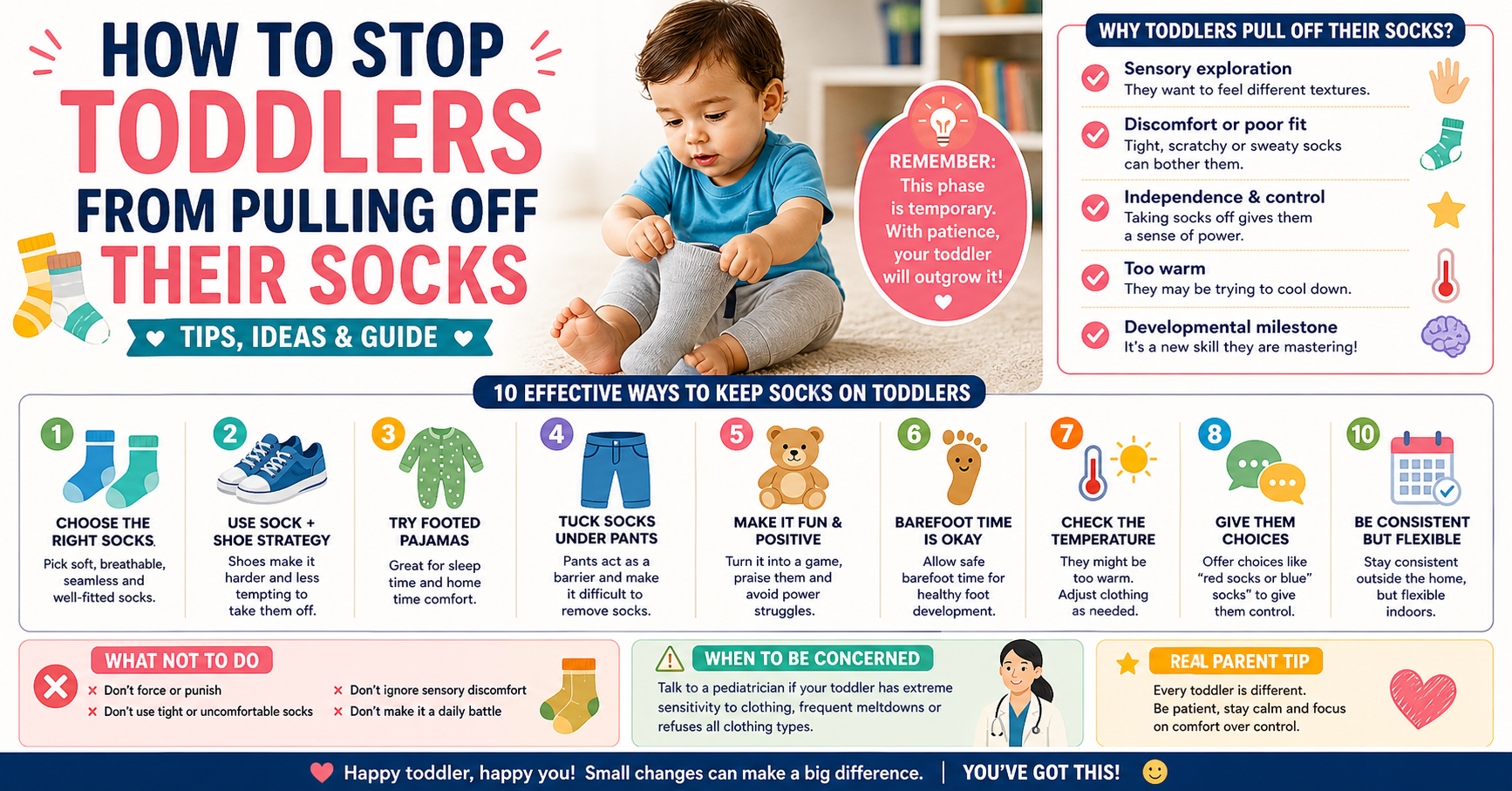 How to Stop Your Toddler Pulling Off Socks All Day