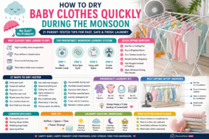 Monsoon Baby Clothes Drying Tips