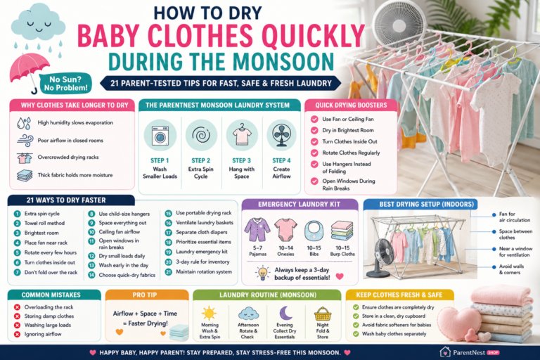 Monsoon Baby Clothes Drying Tips