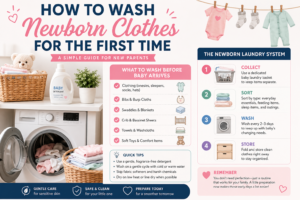 Wash baby items separately for the first 3 months