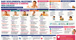 Baby Developmental Milestones Month by Month India Checklist