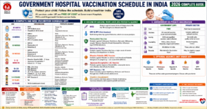 Complete govt hospital vaccination schedule for babies in India — age-wise chart
