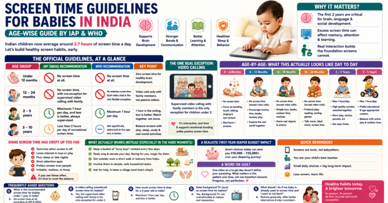 Screen Time Guidelines for Babies in India Age Wise