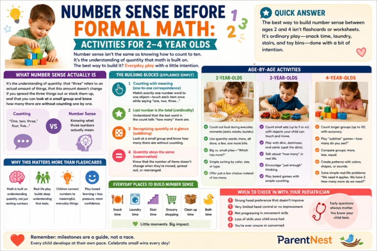 Number Sense Before Formal Math Activities for Ages