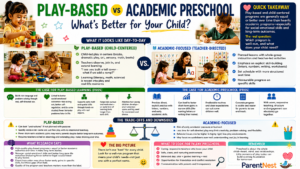 Weighing play-based learning vs academic preschool