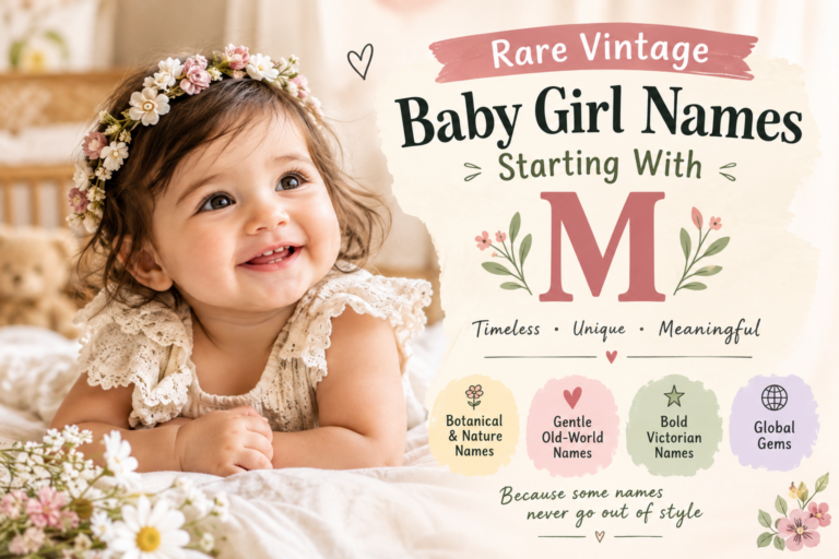 rare vintage baby girl names starting with M guide