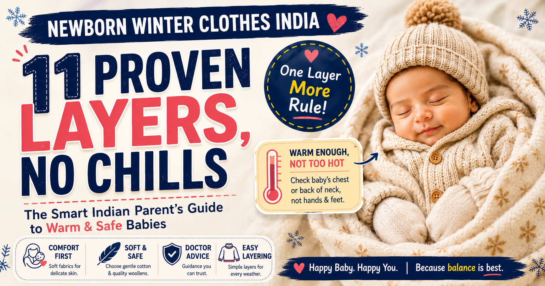 newborn winter clothes India layering guide